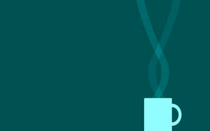 Cyan Steaming Cup Wallpaper