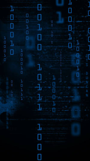 Cyber Binary Codes In Blue Wallpaper