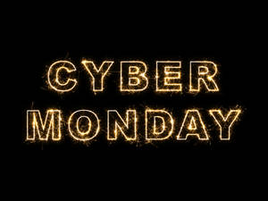 Cyber Monday Black Banner Display Wallpaper