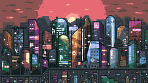 Cyberpunk Pixel Art 1920 X 1080 Wallpaper