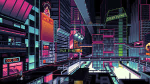 Cyberpunk Pixel Art 2048 X 1152 Wallpaper