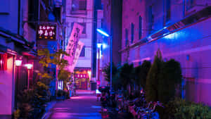 Cyberpunk Vibe In Tokyo, Japan Wallpaper