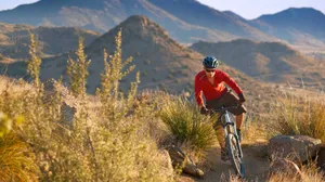 Cyclist Trail Ride Mountain Biking Wallpaper