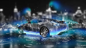 D Nissan 370z Aqua Blue Wallpaper