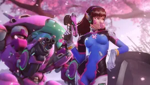 D.va Is An Unstoppable Gaming Force Wallpaper