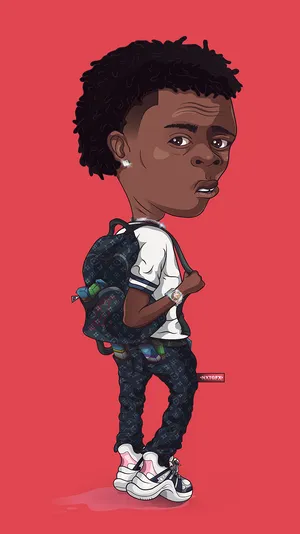 Dababy Cartoon - Escaping The Limitations Of Reality Wallpaper
