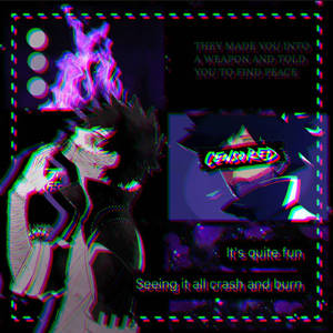 Dabi Dark Antagonist Glitchy Aesthetic Wallpaper