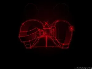 Daft Punk Red Pyramid Wallpaper