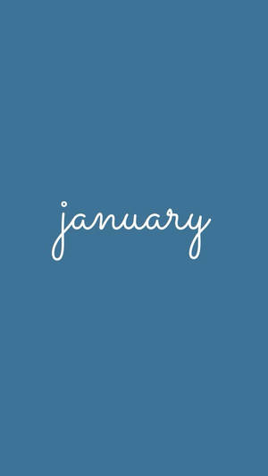 Dainty January Lettering Wallpaper