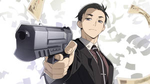 Daisuke Kambe Pointing A Gun Wallpaper