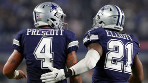 Dak Prescott And Elliot Jersey Numbers Wallpaper