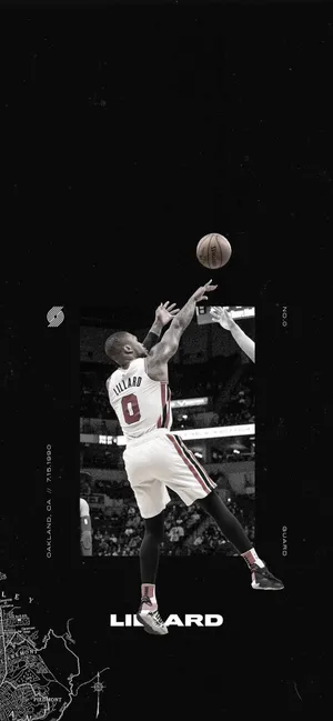 Damian Lillard Monochrome Lay-up Wallpaper
