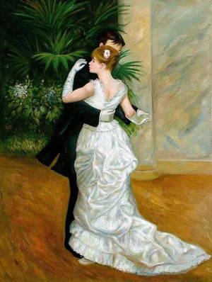 Dance In City Impressionist Art Wallpaper