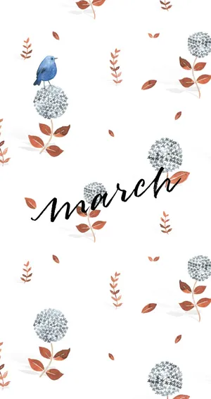 Dandelion Pattern Cute March Wallpaper