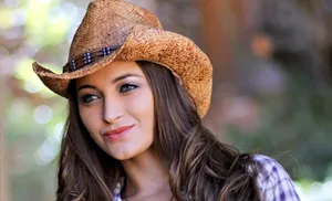 Dani Daniels In Cowboy Hat Wallpaper