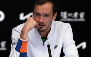 Daniil Medvedev In A Press Conference Wallpaper