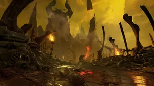 Dare To Explore The Depths Of Doom Wallpaper