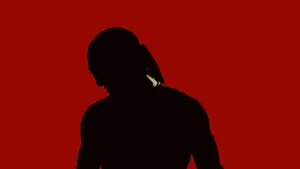 Daredevil's In Bloody Red Background Wallpaper