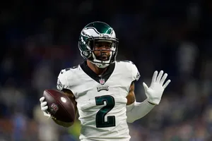 Darius Slay Hands Up Football Photography Wallpaper