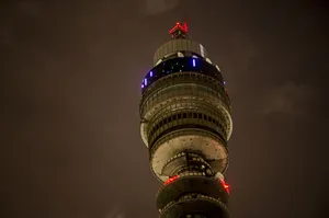 Dark Aesthetic Bt Tower At Night Wallpaper