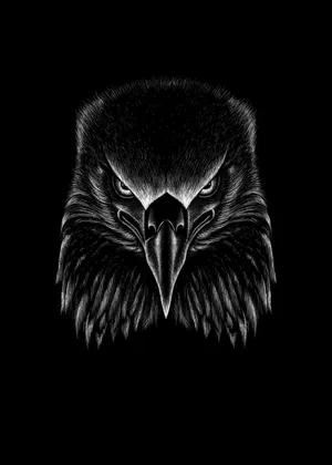 Dark Android Fierce Eagle Eyes Wallpaper