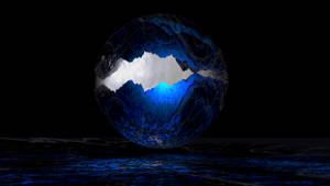 Dark Blue Aesthetic Sphere Wallpaper