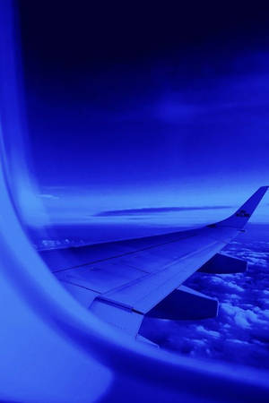 Dark Blue Aesthetic Tumblr Airplane Window Wallpaper