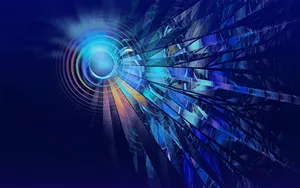 Dark Blue Background Abstract Crystal Light Beam Wallpaper