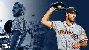 Dark Blue Background Madison Bumgarner Wallpaper