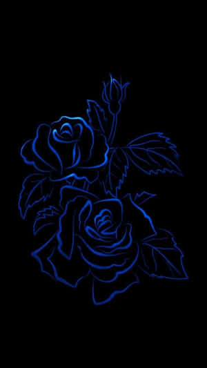 Dark Blue Rose Abstract 736 X 1308 Wallpaper