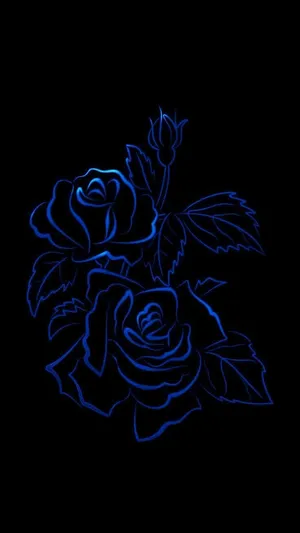 Dark Blue Rose Abstract 736 X 1308 Wallpaper