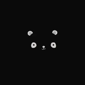 Dark Cute Bear Face Ipad Wallpaper