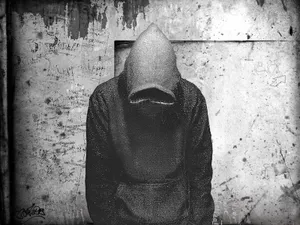 Dark Depressing Alone Man In A Hoodie Wallpaper