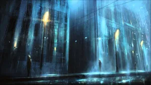 Dark Depressing Art Lost In City Wallpaper