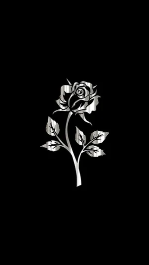 Dark Floral Minimalist Wallpaper