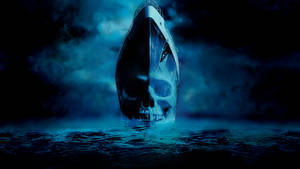 Dark Ghost Ship Skull Face Wallpaper