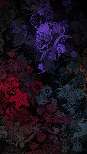 Dark Hd Flowers Abstract Art Wallpaper