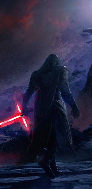 Dark Kylo Ren Commands The Dark Side Of The Force Wallpaper