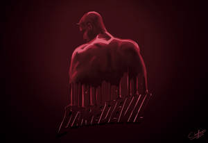 Dark Maroon Daredevil Abstract Wallpaper