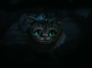 Dark Mystery Cheshire Cat Alice In Wonderland Wallpaper