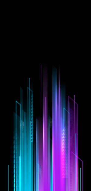 Dark Neon Purple And Teal Aesthetic Image Wallpaper