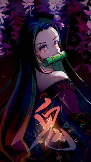 Dark Nezuko Aesthetic Wallpaper