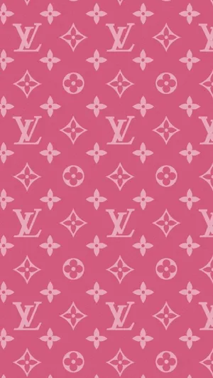 Dark Pink Louis Vuitton Phone Wallpaper