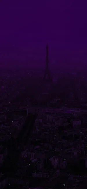 Dark Purple And Black Eiffel Tower Wallpaper