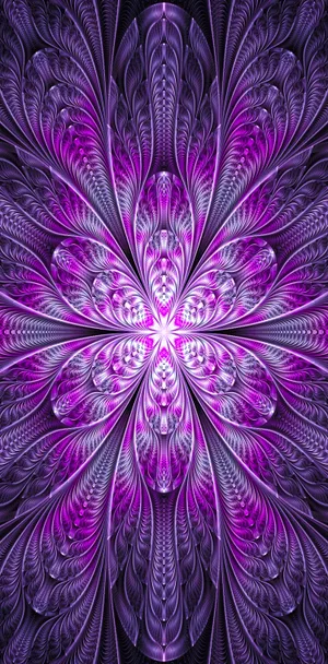 Dark Purple Fractal Full Hd Phone Wallpaper
