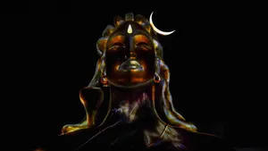Dark Shiva In Iridescent Gold Wallpaper