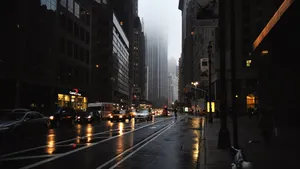 Dark Street New York Computer Wallpaper