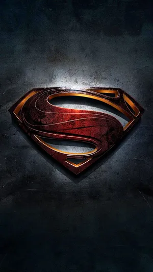 Dark Textured Superman Symbol Iphone Wallpaper