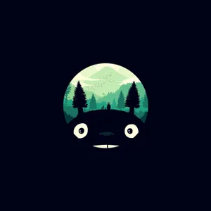 Dark Totoro Fan Art Wallpaper