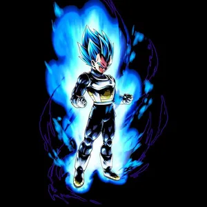 Dark Vegeta Blue Flames Wallpaper